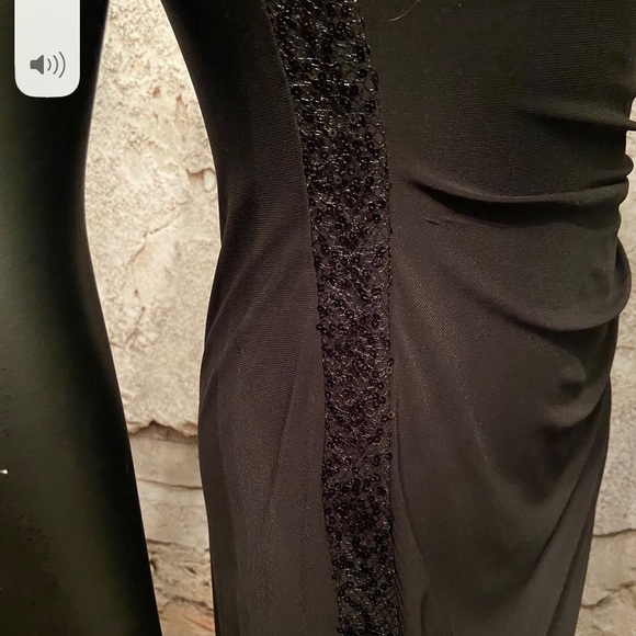 Ralph Lauren Side Sequin Rouched Dress - Picture 6 of 6